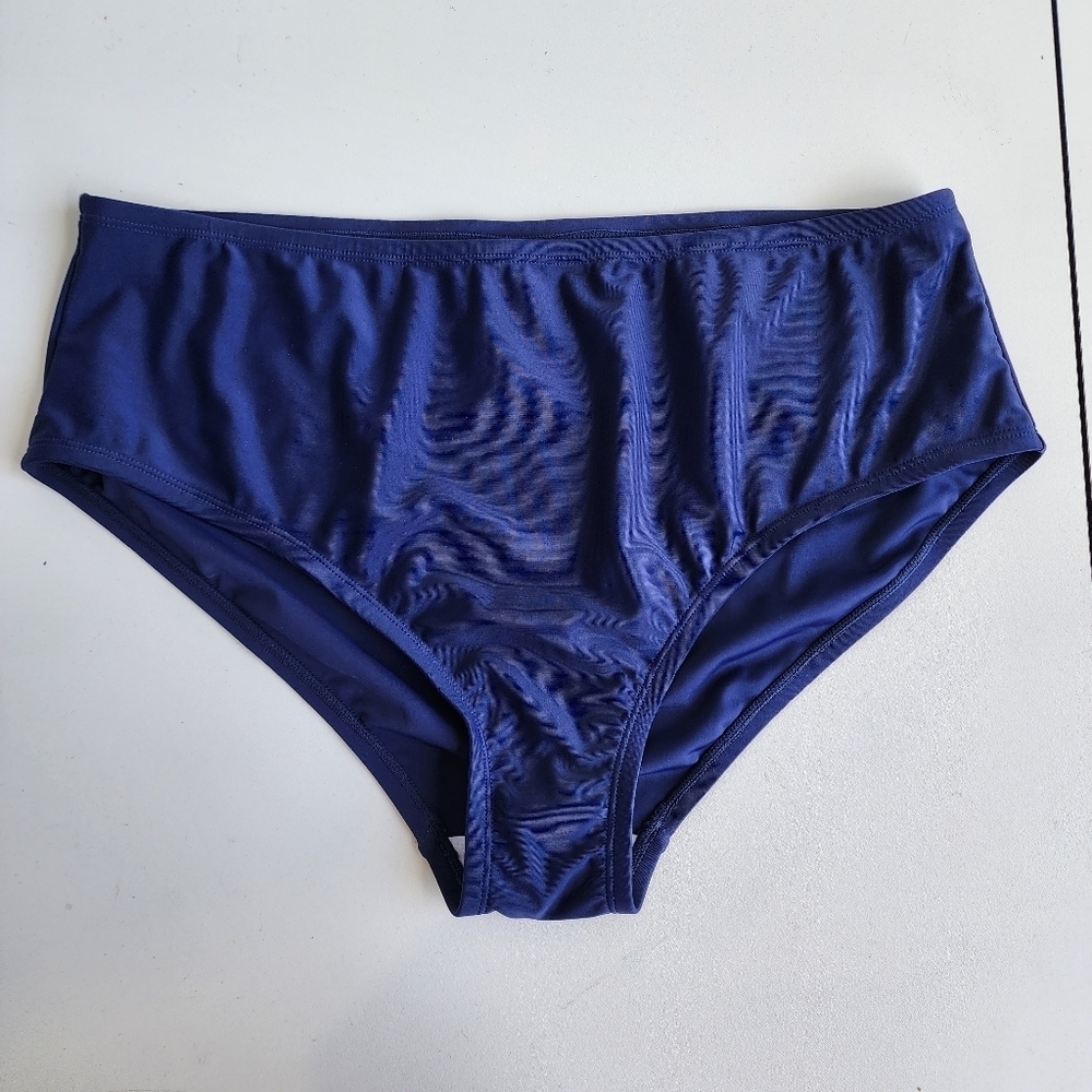 NWT Noon Swim Women's Bottoms Women’s Plus Size 18 Swimwear Navy BLUE